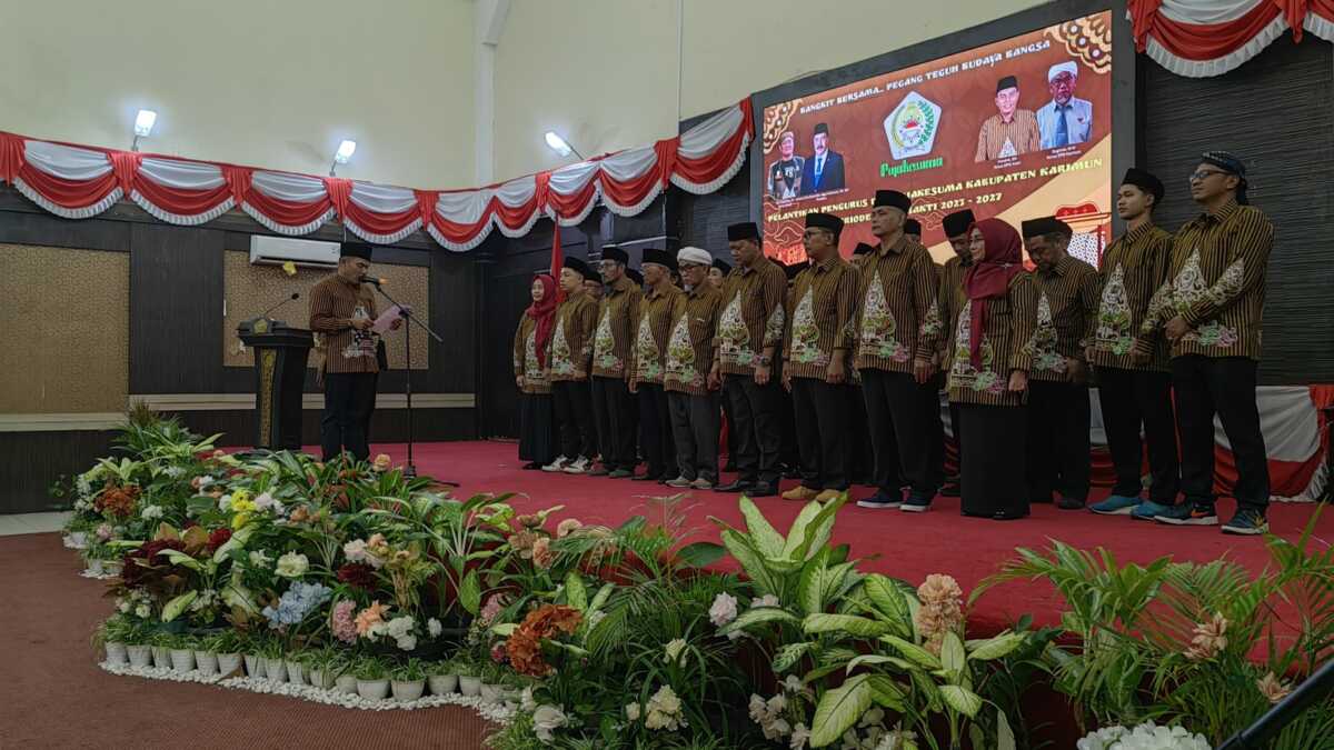 Pengukuhan pengurus DPD Pujakesuma Kabupaten Karimun bertempat di Gedung Nasional, Tanjung Balai Karimun pada Sabtu (19/07/2025). (JurnalTerkini.id/edy kencana)
