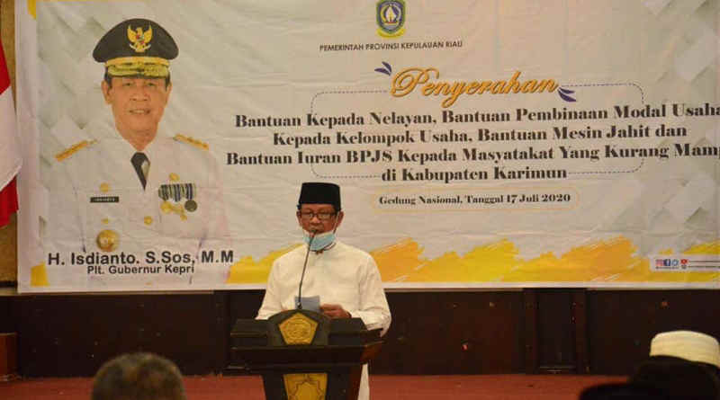 Plt Gubernur Kepri Isdianto. Jumpai Jokowi Isdianto minta wisman boleh masuk Kepri. (foto:yra)