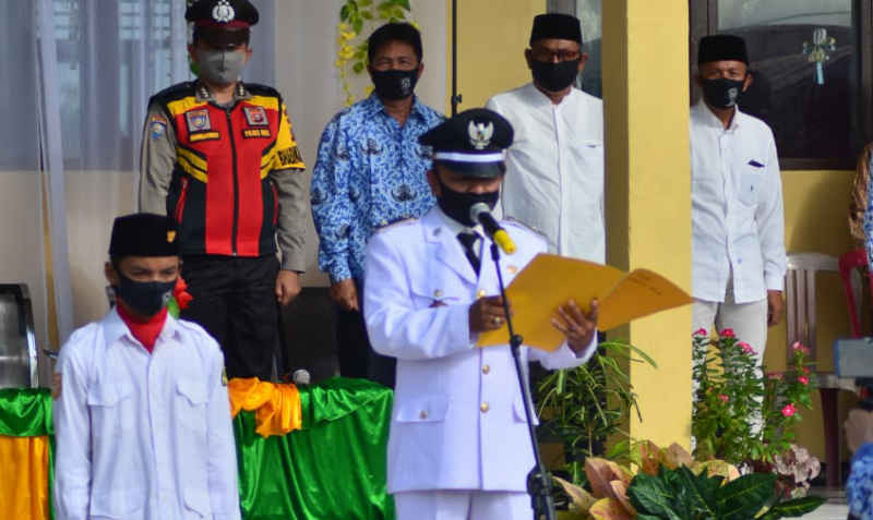 COVID-19, upacara Dirgahayu RI di Tanjung Baru digelar sederhana.