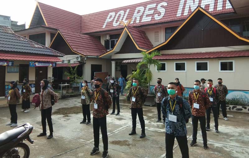 Seleksi calon Bintara Polri di Mapolres Inhil. 