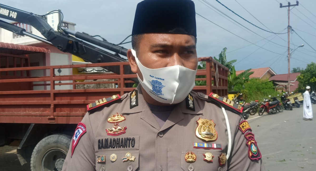 Kasat Lantas Polres Karimun, AKP R. Moch Dwi Ramadhanto. Polres Karimun Sebut Lakalantas Renggut 11 Nyawa Sepanjang 2020 (foto: yra)