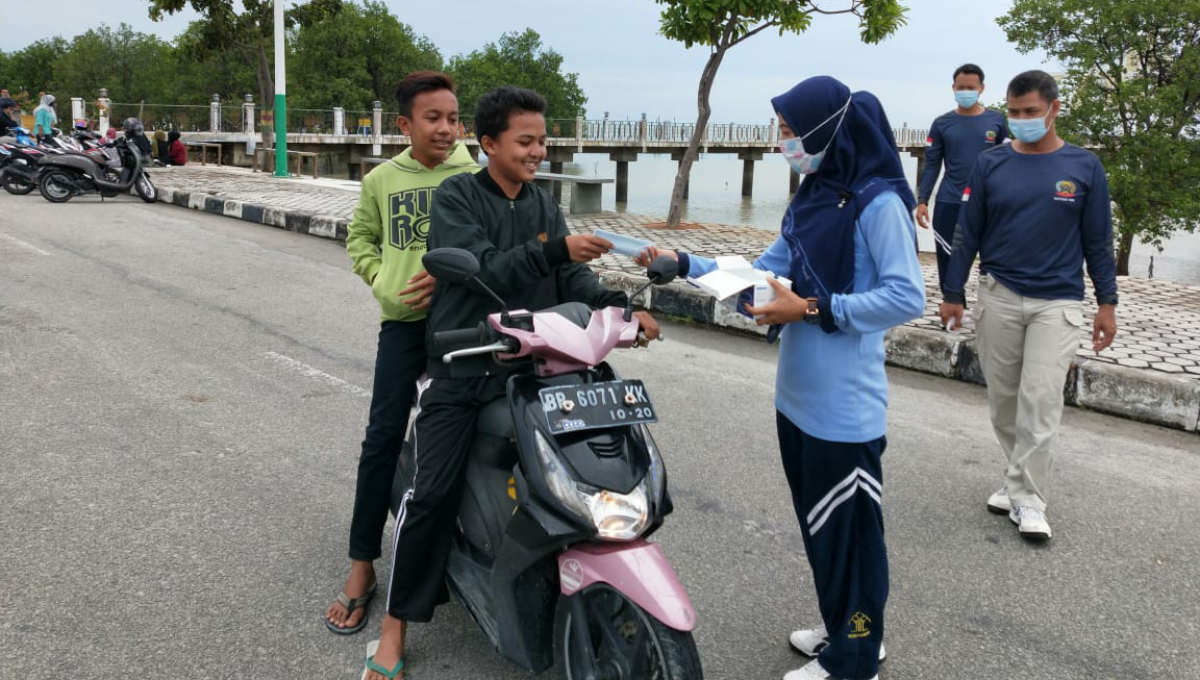 Rutan Kelas IB Tanjung Balai Karimun bagi-bagi masker jelang HDKD 2020. (yra)