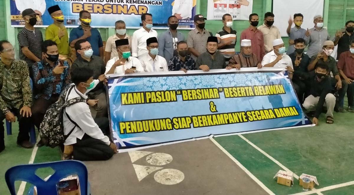 Deklarasi kampanye damai pasangan Bersinar beberapa waktu lalu. (foto: istimewa)