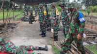 Para prajurit di lingkungan Kodim 0314/Inhil latihan menembak untuk mengasah kemampuan tempur, Jumat (23/10/2020). (foto: abd)