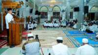 Bupati Inhil HM Wardan menghadiri peringatan Maulid Nabi Muhammad SAW, Rabu (28/10/2020). (foto: Humas Prokopim Pemkab Inhil)