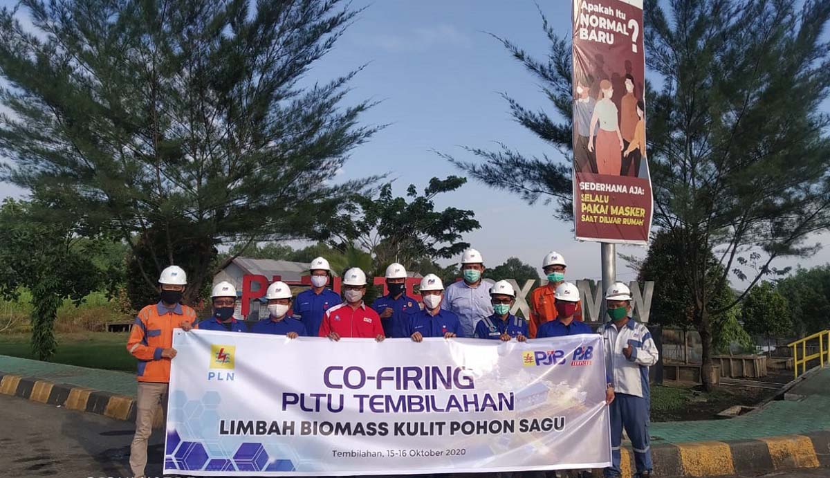 Uji co-firing limbah kulit sagu-1 PT PJB PLTU Tembilahan Uji Co-firing dari Limbah Kulit Sagu.