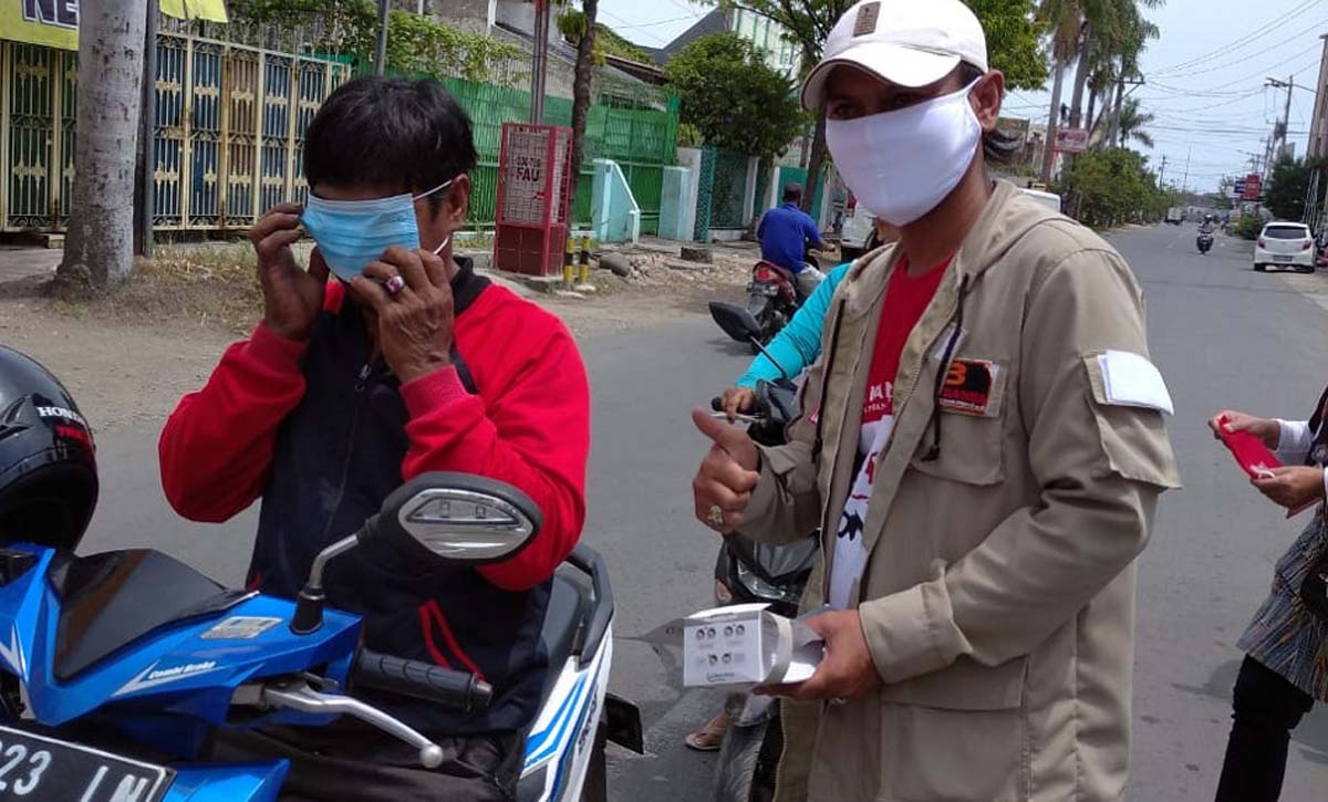 Peduli COVID-19, IWO Tegal sebar 1.000 masker. (foto: IWO Tegal)