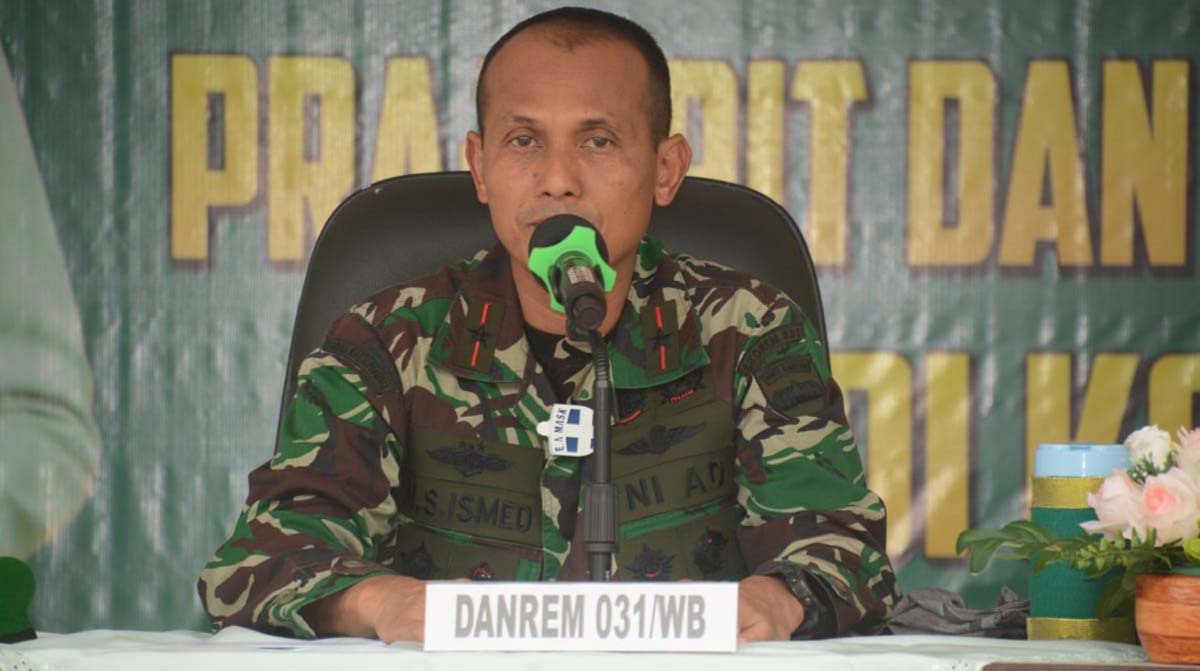 Danrem 031 Wirabima Danrem 031/Wira Bima (WB), Brigjen TNI M Syech Ismed. (foto: Dok. Kodim 0314/Inhil