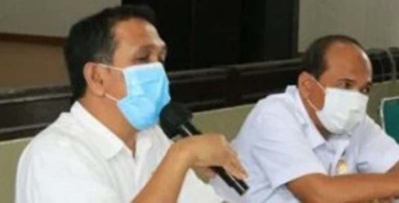 Jubir COVID-19 Kota Medan Jubir COVID-19 Kota Medan Mardohar Tambunan dalam acara sosialisasi Perwali Kota Medan No 27 tahun 2020 tentang pencegahan dan penanganan COVID-19.