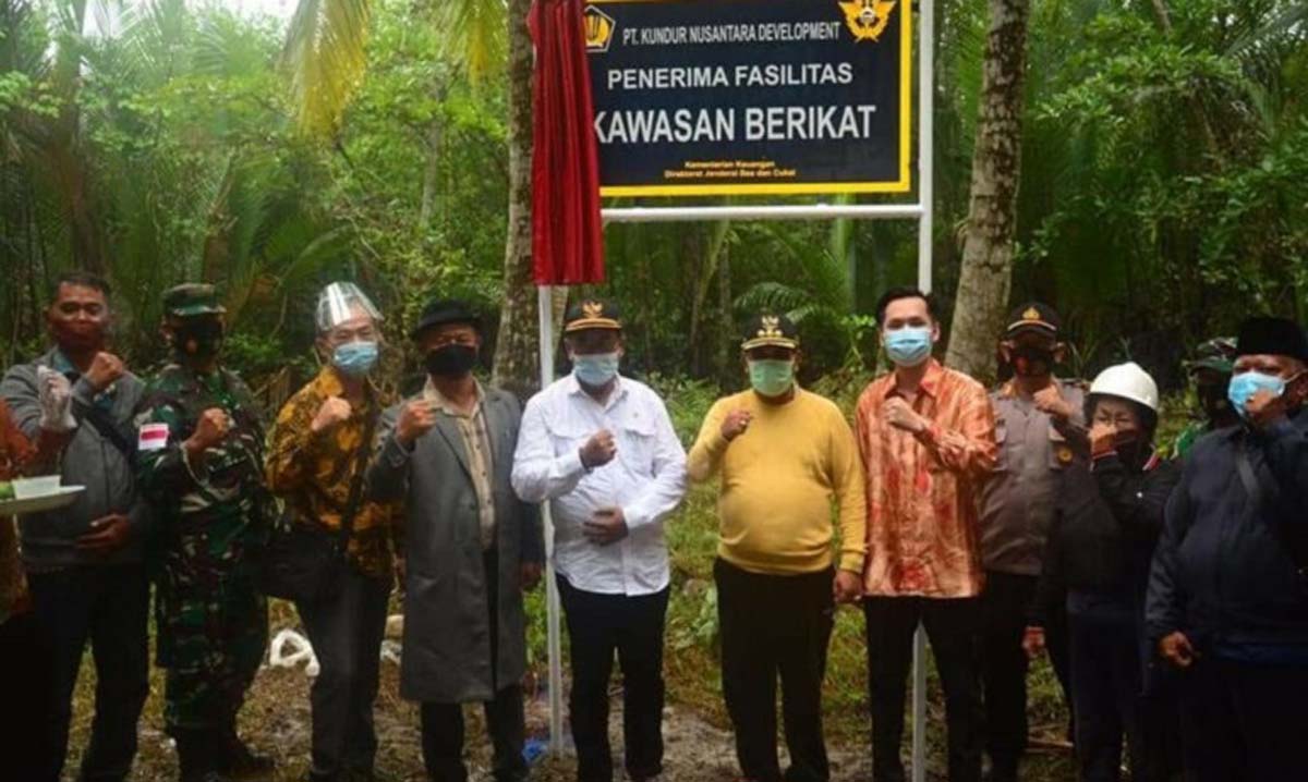 Peresmian Kawasan Berikat di Desa Gemuruh, Kecamatan Kundur Barat beberapa waktu lalu. (foto: yra)