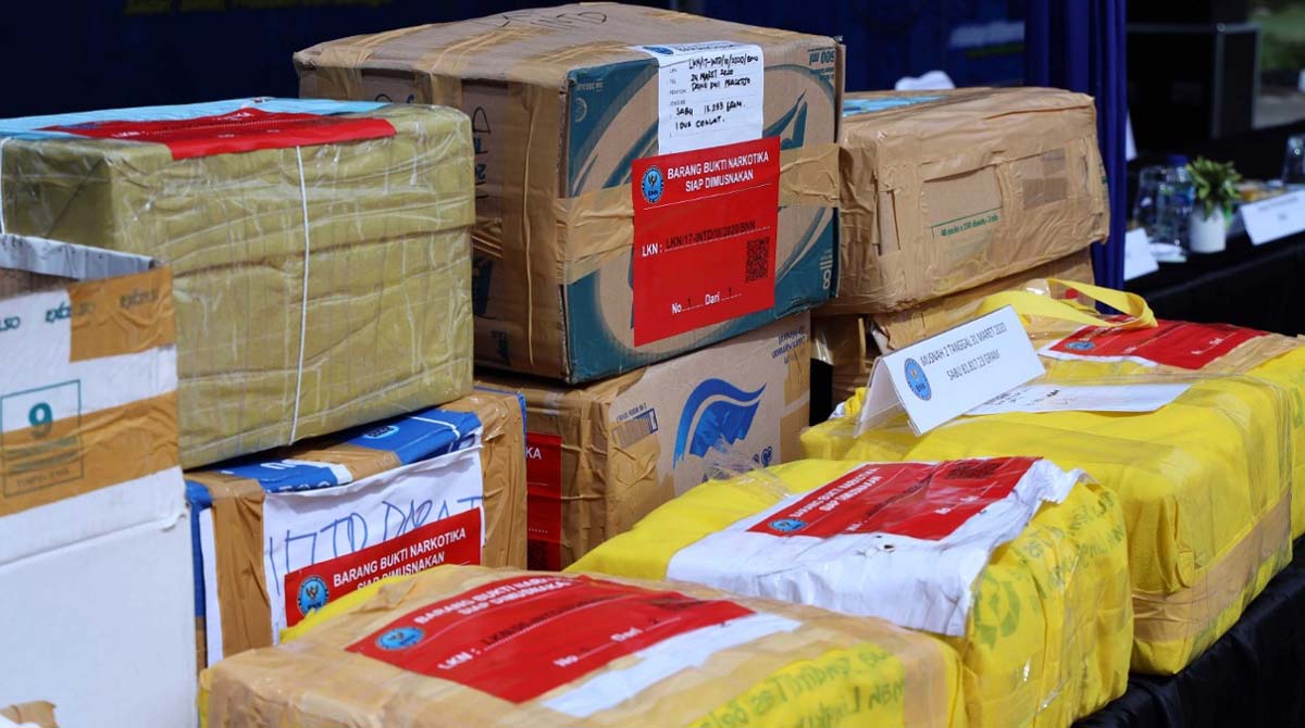 Barang bukti narkotika yang siap dimusnahkan. (foto: Dok. Humas BNN)
