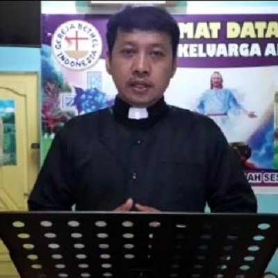 Ketua Panitia Natal Oikumene 2020 Kabupaten Indragiri Hilir (Inhil) Pdt. Candra Daud Manalu, S.Th.