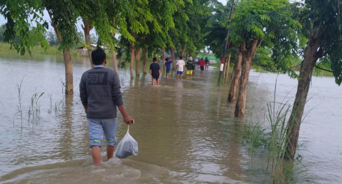 IMG-20210105-WA012320210105 Banjir merendam sembilan desa di Kecamatan Cerme, Gresik, Jawa Timur. (foto: BNPB)