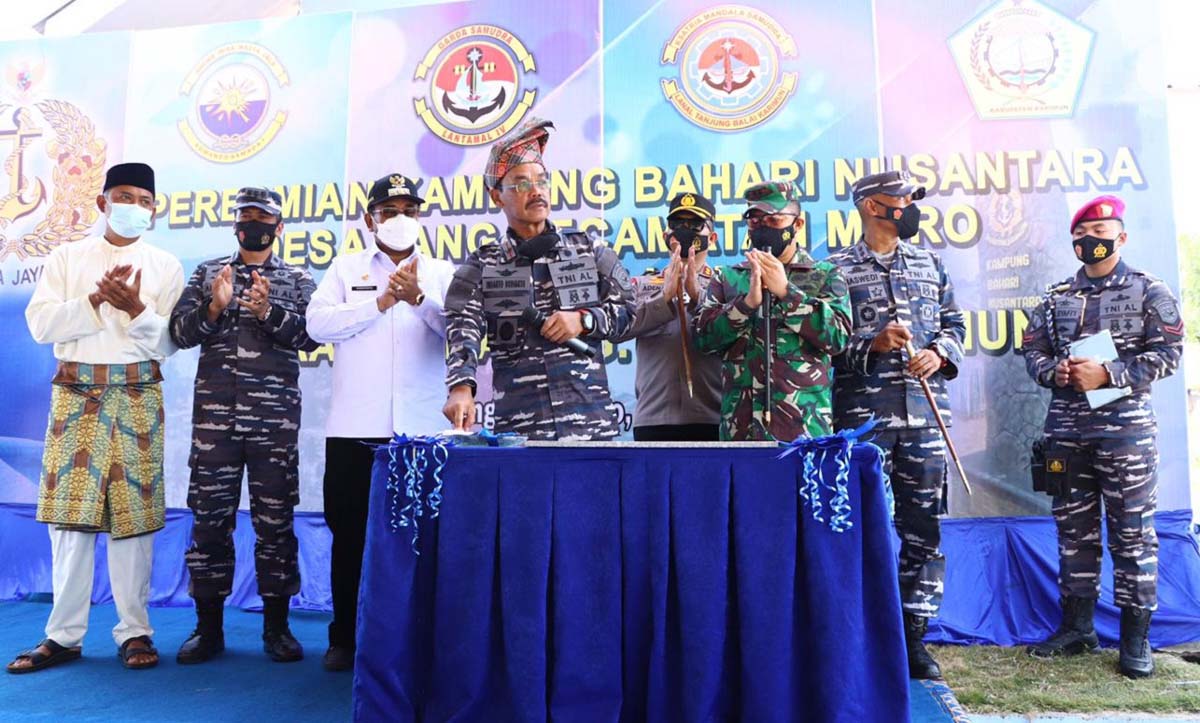 Pulau Jang Karimn Kampung Bahari Danlantamal IV Tanjungpinang canangkan Pulau Jang Karimun Kampung Bahari Nusantara. (foto: yra)