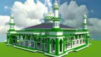 Maket Masjid Nurul Huda Kecamatan Enok.