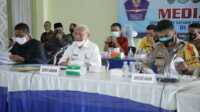 Bupati Asahan memimpin rakor pengendalian pandemi COVID-19, Kamis (21/1/2021).(foto: istimewa)