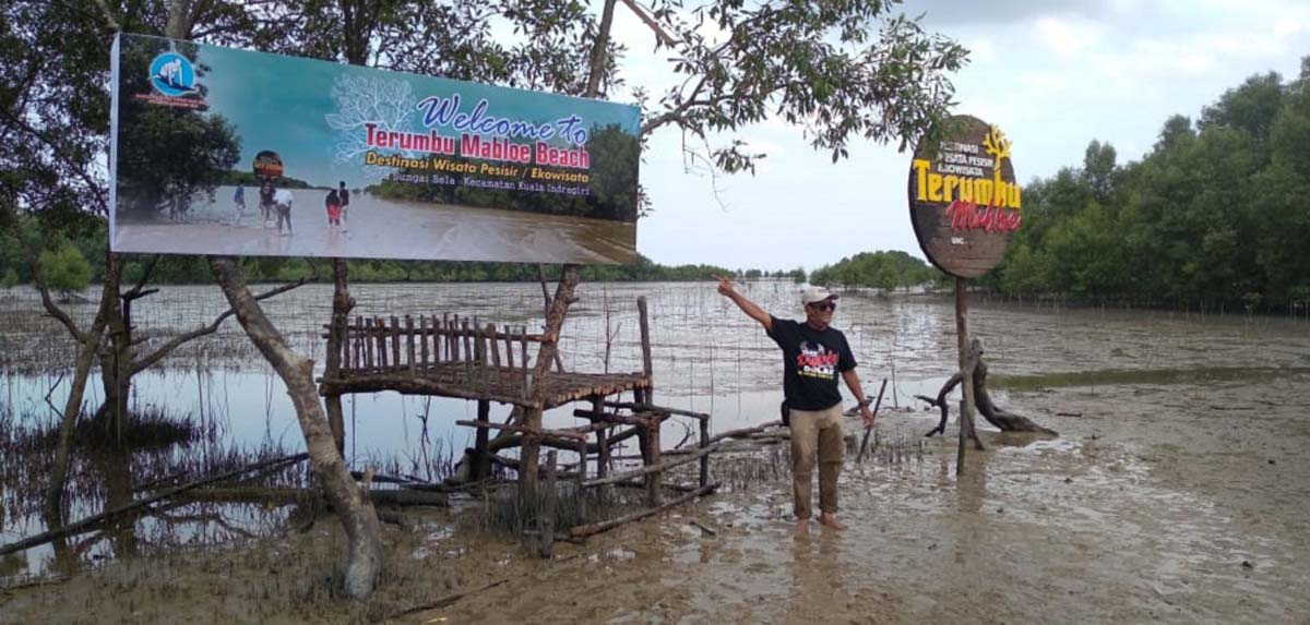 HPN 2021, puluhan wartawan Inhil eksplorasi budaya Suku Duanu dan Pantai Terumbu Tabloe. (foto: abdullah)