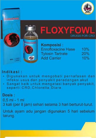RKF Floxyfowl, Obat ayam sakit aratan, CRD, snot dan Ngorok.