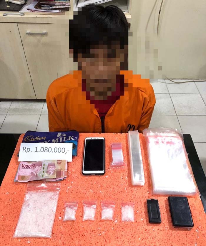 Tersangka pengedar sabu di Tembilahan
