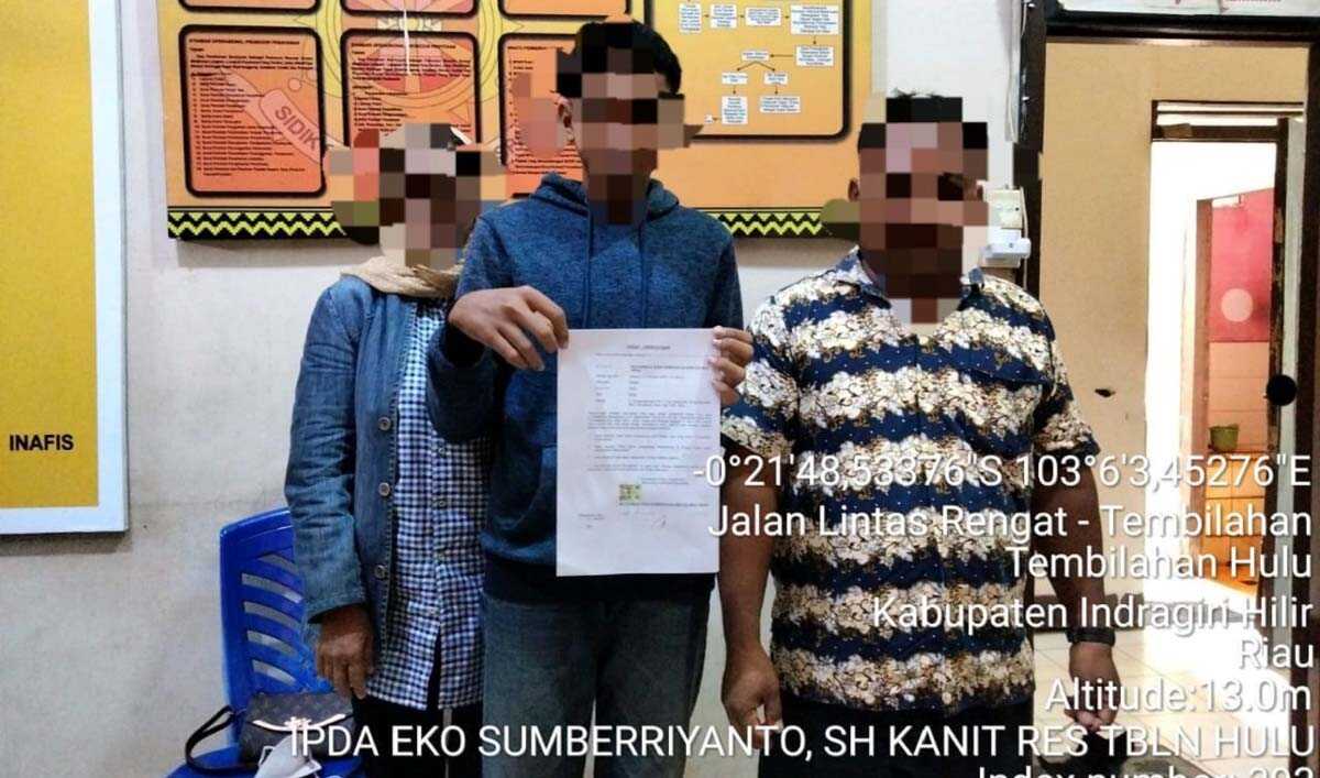 balap liar di Tembilahan Pelaku balap liar setelah diamankan polisi.