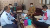 Lapas Sustik Pamekasan bersilaturahmi guna menjalin kerja sama dengan SMKN 3 Pamekasan, Senin (31/5/2021). (foto: fiki)