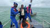 Satpolair Polres Karimun menemukan nelayan yang hilang di perairan Kanipah.