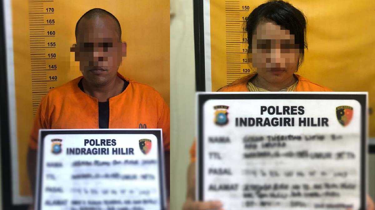 kasus sabu polres inhil-3 Dua tersangka kasus shabu yang diamankan Polres Inhil, satu di antaranya berstatus PNS di Tembilahan. (foto: Humas Polres Inhil).