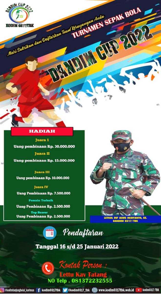 Turnamen sepak bola dandim karimun cup