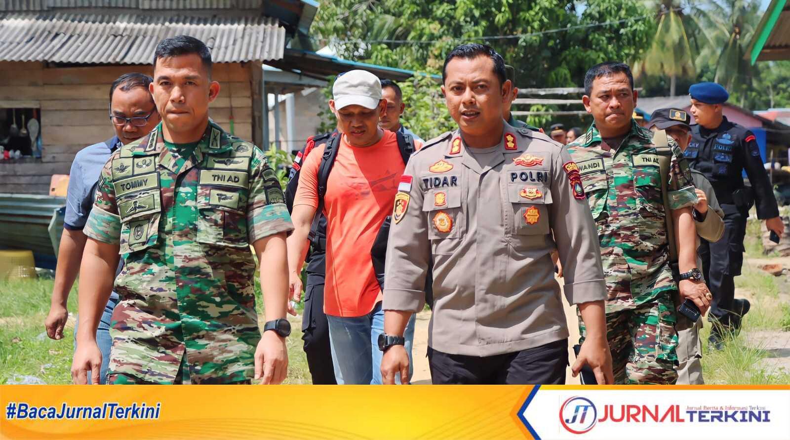 ahmadiyqh di bintan Kapolres Bintan AKBP Tidar Wulung Dahono bersama Dandim 0315/Bintan Kolonel Inf. Tommy Anderson, menghadiri pelaksanaan monitoring kegiatan JAI, di Bintan, Jumat (6/1/2023). (Foto: Ist/jurnalterkini.id/Anton)