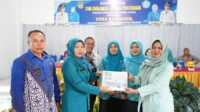 PKK sumut ke desa rahuning asahan Tim evaluasi Tim Penggerak Pemberdayaan Kesejahteraan Keluarga (TP PKK) Sumatera Utara (Sumut) mengunjungi Desa Rahuning Kecamatan Rahuning, Jum'at (14/04/2023). (foto istimewa)