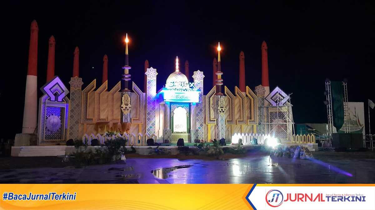 Astaka STQH X tingkat Provinsi Kepri di Coastala Area, Tanjung Balai Karimun. (didokumentasikan Senin (8/5/2023) malam. (JurnalTerkini.id/Rusdi)