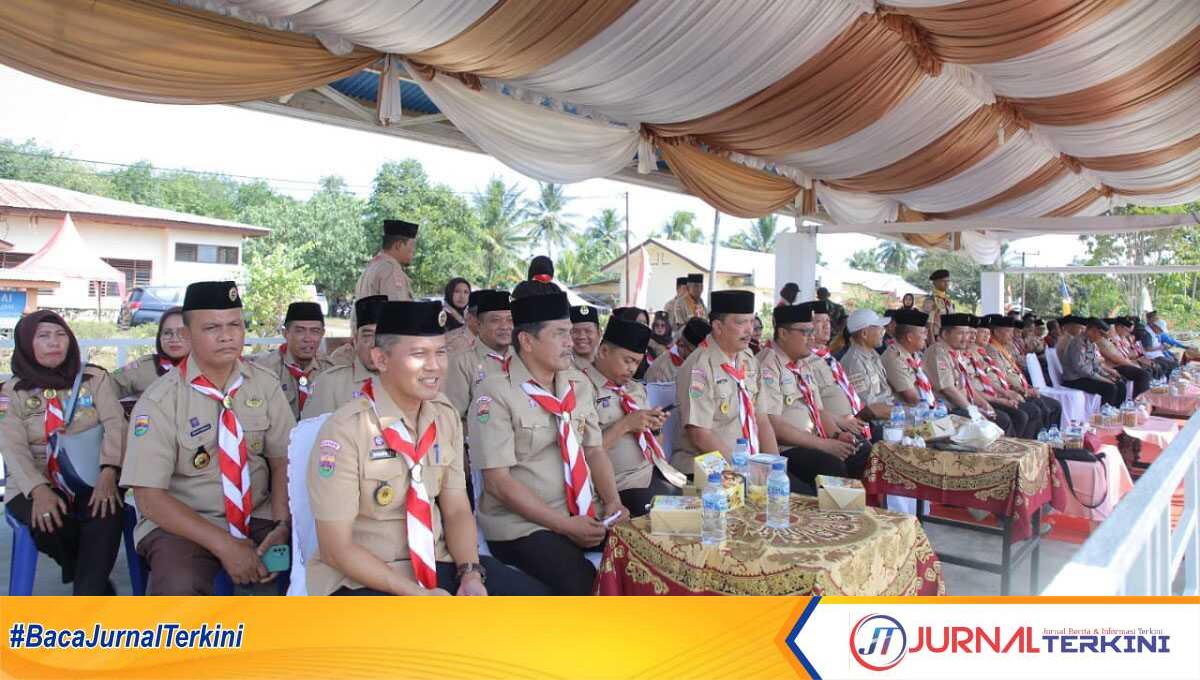 Anggota Pramuka Penegak dan Pendega menghadiri Raimuna Pramuka Cabang Asahan di lapangan PTPN III, Kecamatan Buntu Pane, Kamis (11/5/2023). (JurnalTerkini.id/rizki)