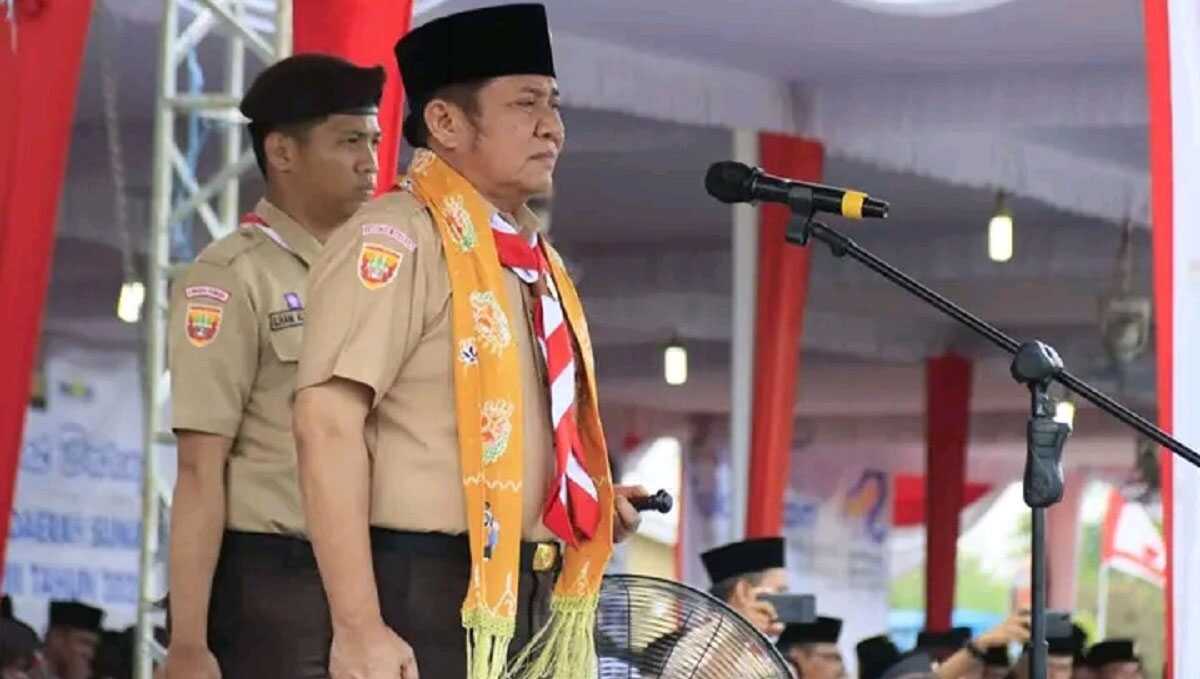 raimuna sumsel-1 Gubernur Sumsel Heman Deru membuka Raimuna Daerah VIII tingkat Provinsi Sumsel di Bumi Perkemahan Silampari Kota Lubuklinggau, Kelurahan Rahma Kecamatan Lubuklinggau Selatan I, Rabu (17/5/2023). (JurnalTerkini.id/alam budi kesuma)