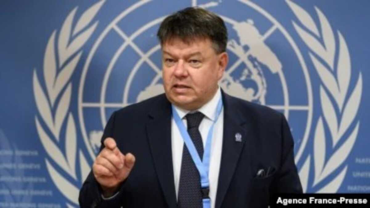 Sekjen WMO (World Meteorological Organization), Petteri Taalas berbicara di Jenewa, Swiss.