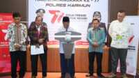 doa lintas agama di Polres Karimun Lima pemuka agama bergantian memimpin doa sesuai agama masing-masing dalam acara doa lintas agama menyambut Hari Bhayangkara ke-77 di Mapolres Karimun, Jumat (23/6/2023). (Dok. Humas Polres Karimun)