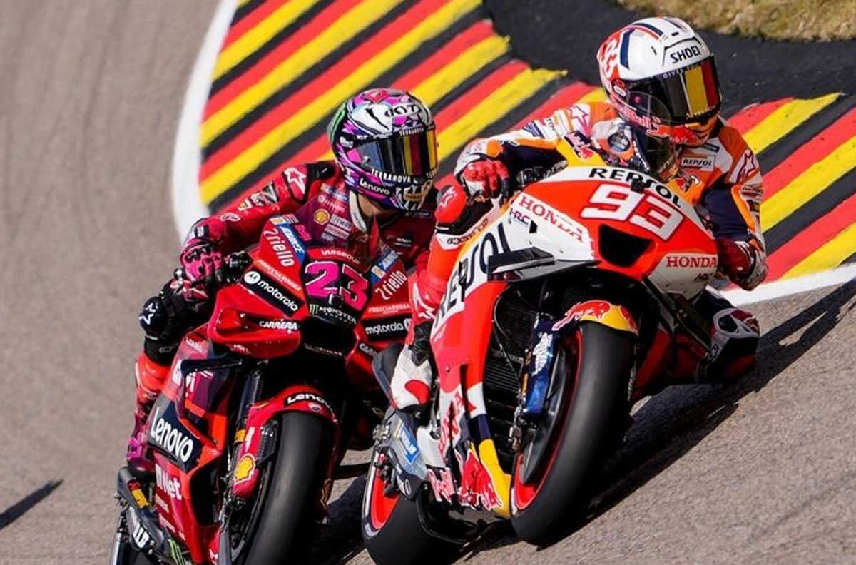 Marc Marquez saat sesi latihan pertama GP MotoGP Portugal di Algarve International Circuit di Portimao (22/4/2022). (Instagram @marquez93)