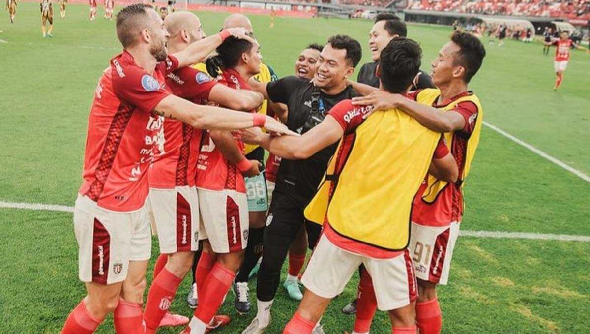 Bali United merayakan kemenangan atas Dewa United 3-1 pada pertandingan di Stadion Kapten I Wayan Dipta, Kabupaten Gianyar, Bali, Sabtu (29/7/2023). (Instagram @baliunitedfc).