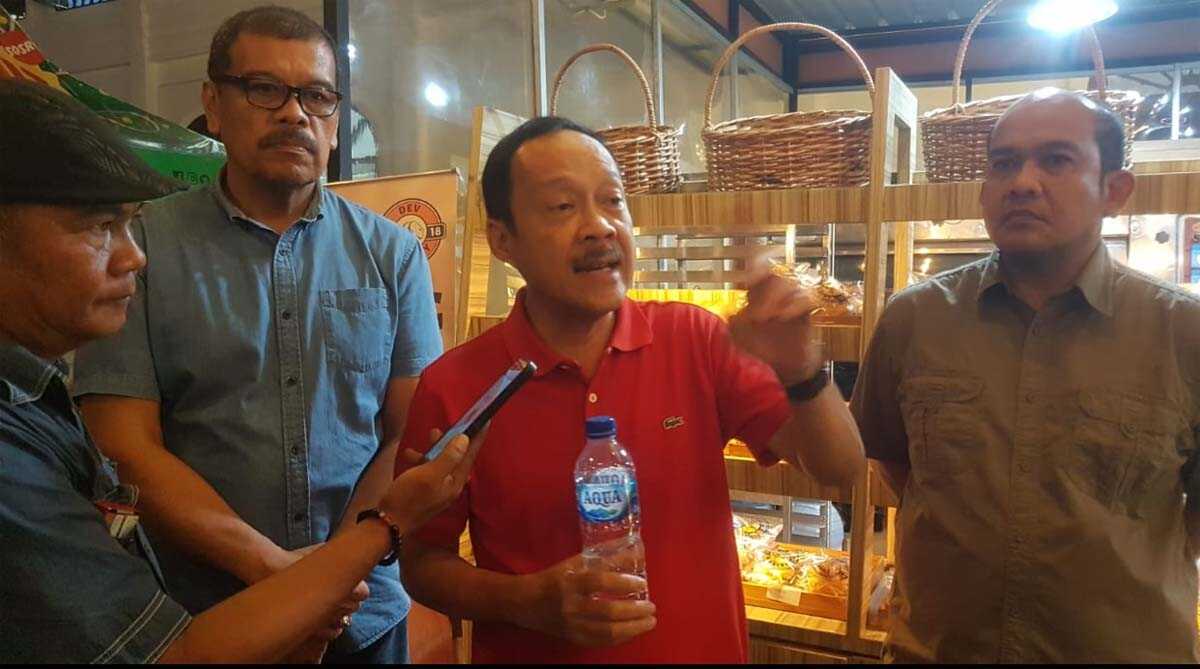 sekdaprovsu Sekdaprovsu Arief S Trinugroho diwawancara wartawan saat meninjau PRSU, Sabtu (8/7/2023). (sumut.siberindo.co)