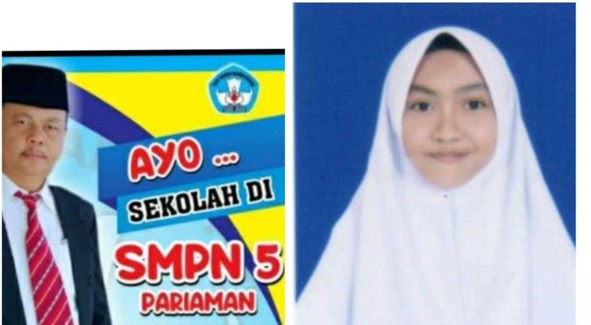 siswi pariaman lolos osn Kepala SMPN 5 Pariaman Muhammad Busra dan Suci Amelia (sumbar.siberindo.co)