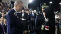 Ipda Regina Ipda Regina Andrilla Setiawan ketika diwisuda Presiden Turki Recep Tayyip Erdogan. (Dok Humas Polda Kepri)