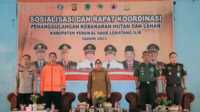 Pemkab paling sosialisasi Karhutla Sosialisasi dan Rapat Koordinasi Karhutla ini digelar bersama para kepala dinas, Danramil 404 dan Polres PALI di Gedung Pesos Pertamina, Talang Ubi, PALI, Sumatera Selatan, Selasa (8/8/2023). (Dokumentasi pribadi)