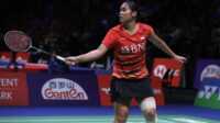 gregoria mariska tunjung Gregoria Mariska Tunjung ketika menghadapi Han Yue di partai 16 besar kejuaraan dunia bulutangkis BWF di Kopenhagen, Denmark, Kamis (24/8/2023). (Foto: pbsi)