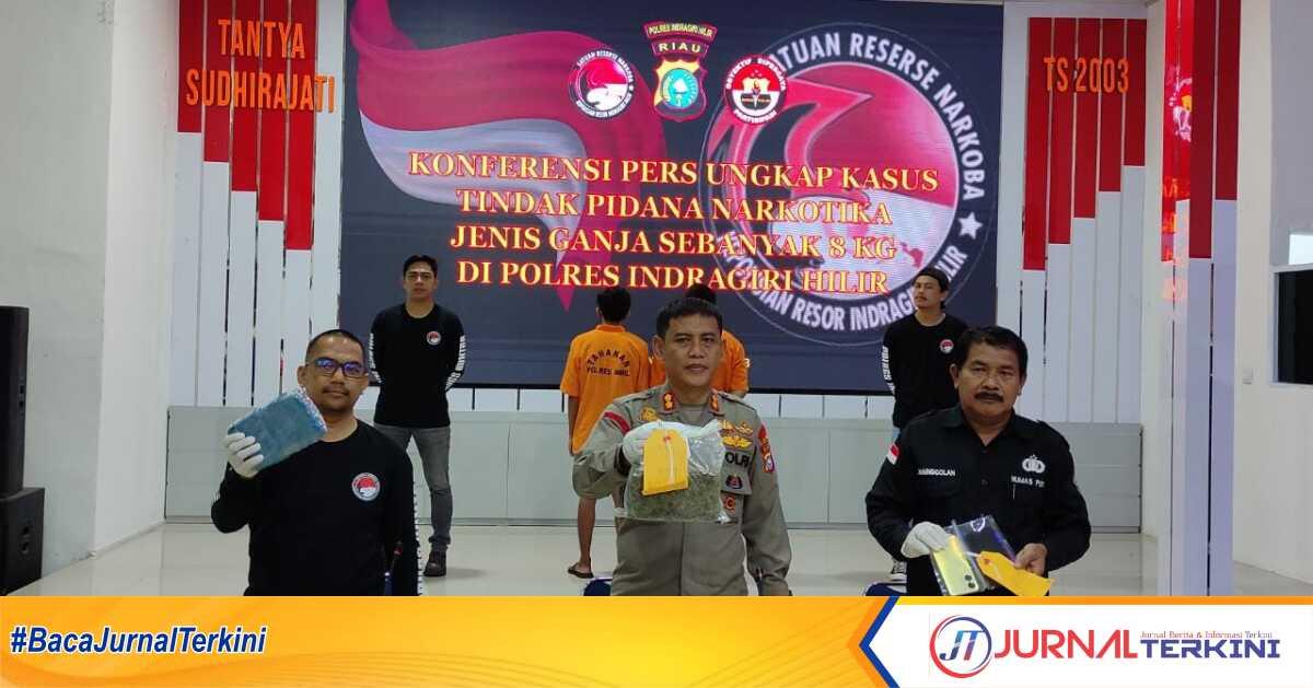 konferensi pers polres inhil