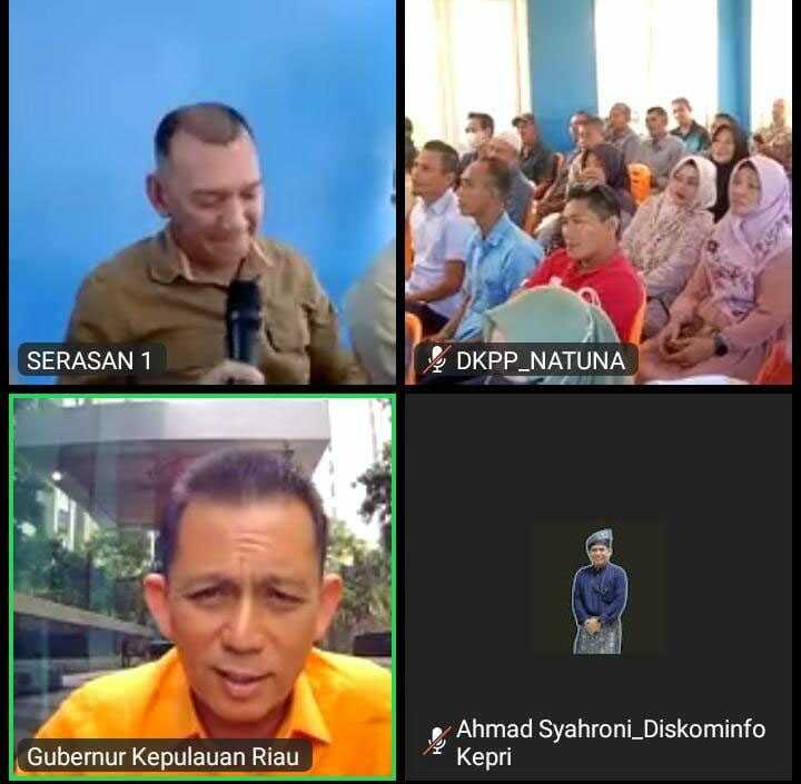 cadangan pangan untuk serasan Tangkapan layar - Penyerahan secara virtual bantuan cadangan pangan oleh Gubernur Kepri Ansar Ahmas untuk masyarakat Serasan, Kabupaten Natuna, Sabtu (26/8/2023).