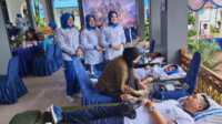 Donor darah menyambut HUT TNI ke-78 yang digelar Lanal Tanjung Balai Karimun, Minggu (24/9/2023). (JurnalTerkini.id/jansen)