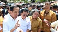 jokowi meninjau pasar kranggot banten Presiden Joko Widodo saat meninjau pasar Kranggot, Banten, 12 September 2023. (Biro Sepres RI)