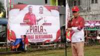 Bupati Natuna, Wan Siswandi saat memberikan kata sambutan di acara Open Turnamen Piala Bupati Natuna 2023 di Lapangan Bola Sri Srindit, Kecamatan Bunguran Timur, Senin (11/09/2023). (Dokumentasi pribadi)