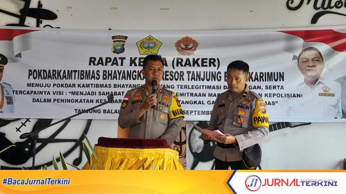Wakapolres Karimun Kompol Herie Pramono memberikan sambutan. (JurnalTerkini.id/Rusdi)