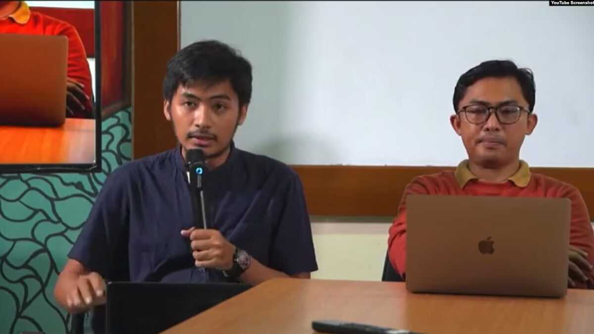 Kepala Divisi Riset KontraS Rozy Brilian (kiri) dan Staf Advokasi YLBHI Edy Kurniawan (kanan). Foto: screenshot YouTube YLBHI