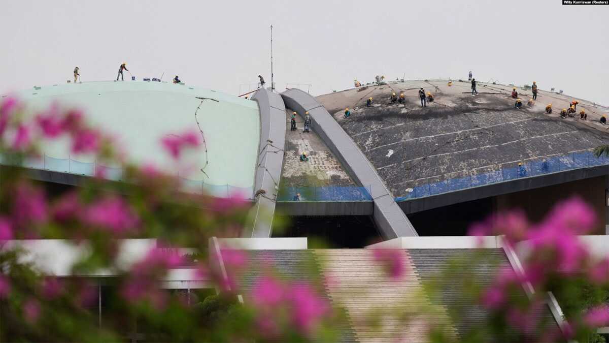 Gedung DPR Gedung DPR RI di Jakarta, 6 Desember 2022. Komisi I DPR setuju untuk membawa traktat mengenai pelarangan senjata nuklir ke rapat paripurna guna disahkan menjadi undang-undang. (Foto: REUTERS/Willy Kurniawan)